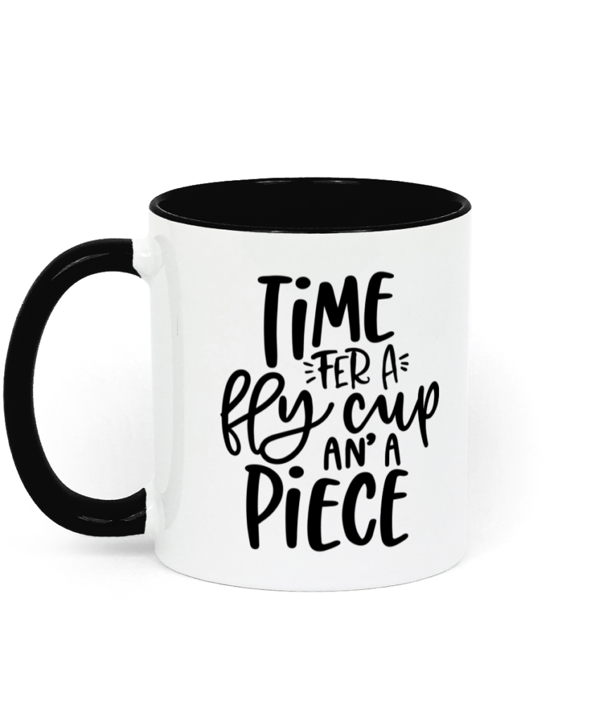 ‘Time fer a Fly Cup an’ a Piece’ Doric mug